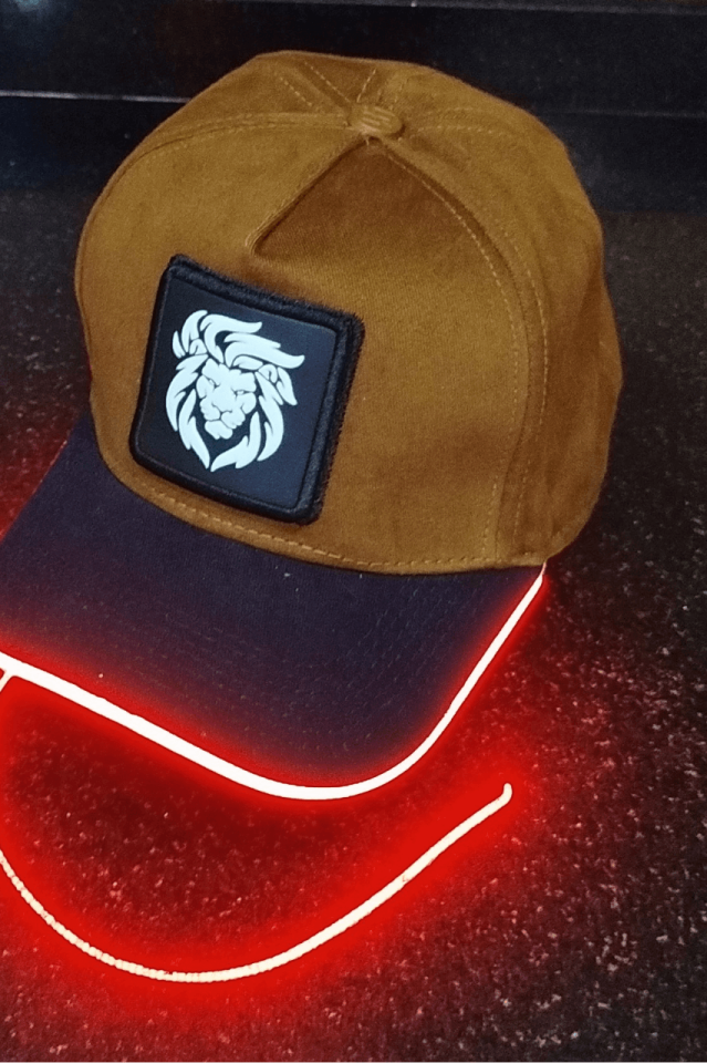 Aslan Bench Kahve-Siyah LED'li Beyzbol Şapka