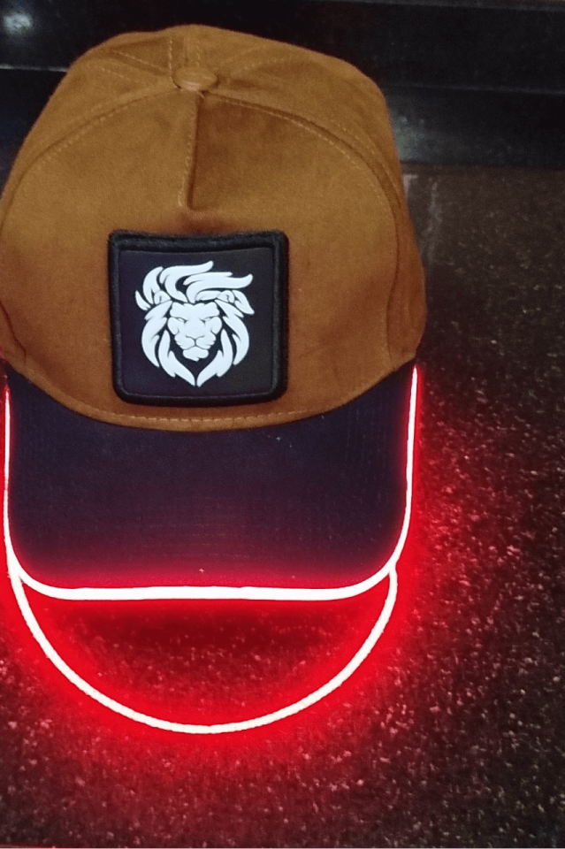 Aslan Bench Kahve-Siyah LED'li Beyzbol Şapka