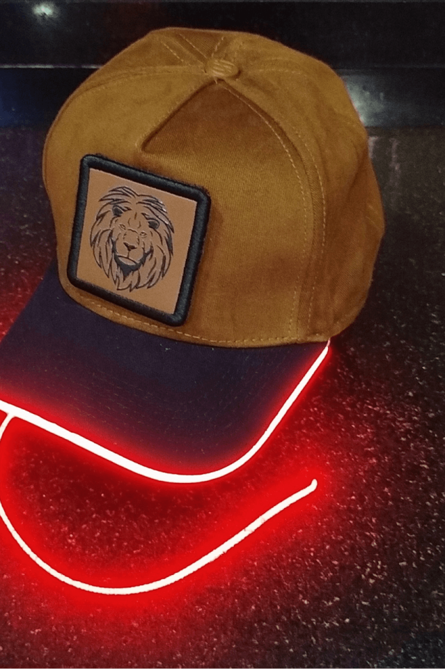 Aslan Bench Kahve-Siyah LED'li Beyzbol Şapka