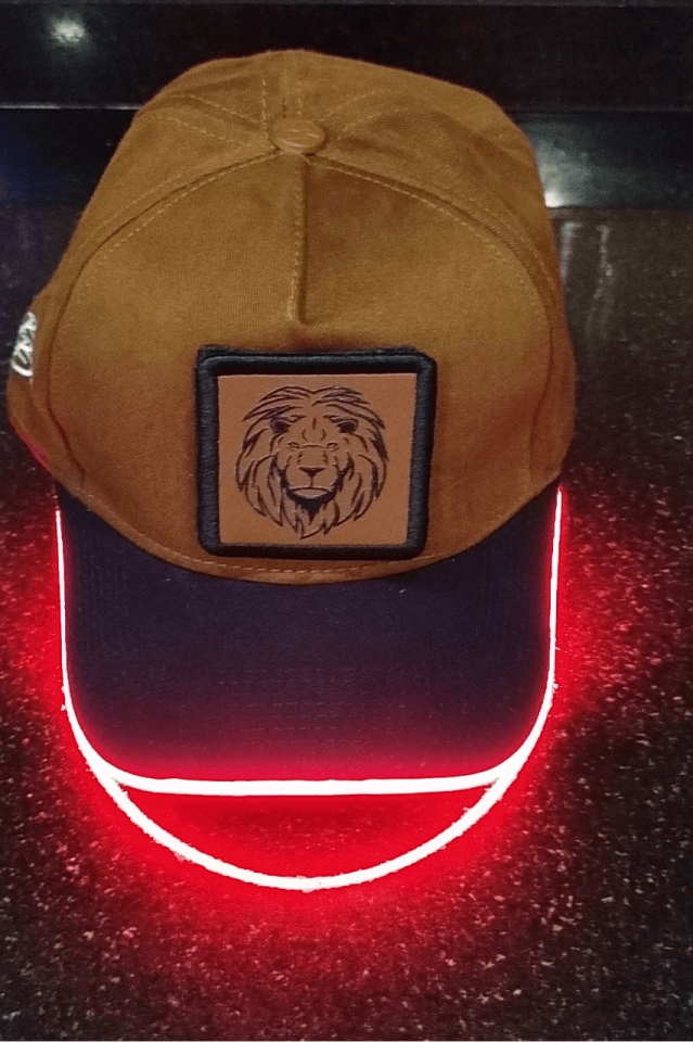 Aslan Bench Kahve-Siyah LED'li Beyzbol Şapka