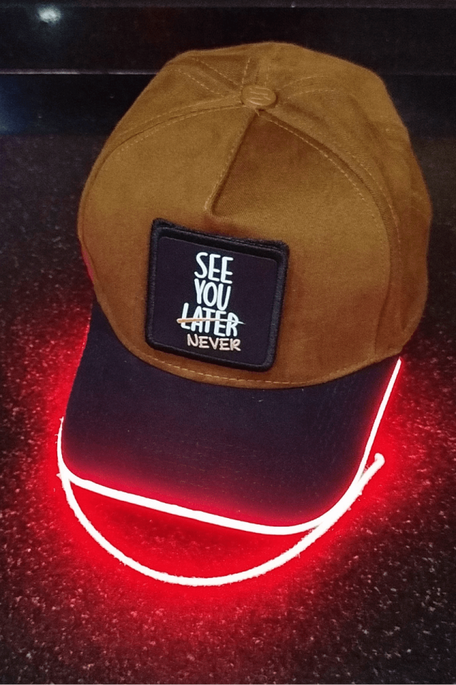 See You Later Bench Kahve-Siyah LED'li Beyzbol Şapka