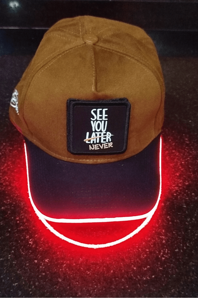 See You Later Bench Kahve-Siyah LED'li Beyzbol Şapka